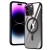Kryt pre Apple iPhone 14 Pro - podpora MagSafe / stojan - plast / guma - priehľadný / čierny