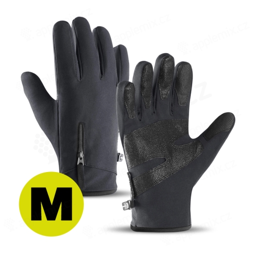 Sportovní rukavice pro ovládání dotykových zařízení - unisex - velikost M - černé
