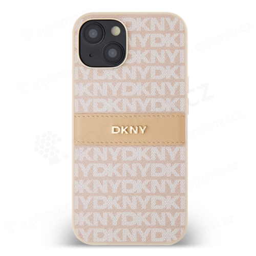 DKNY Repeat Tonal cover pre Apple iPhone 14 - umelá koža - ružová