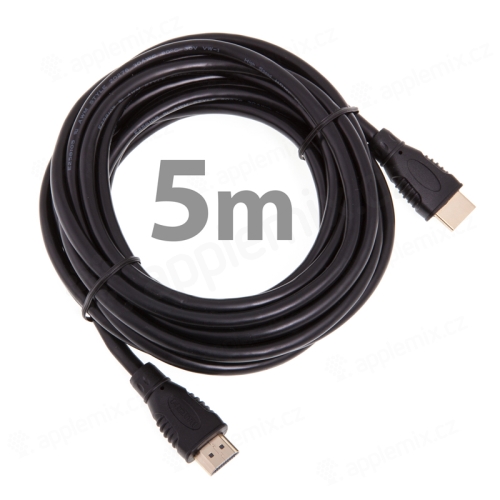 Prepojovací kábel PREMIUMCORD HDMI-HDMI - podpora Ethernetu - čierny - 5 m