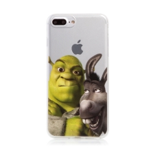 Kryt DREAMWORKS Shrek pro Apple iPhone 7 Plus / 8 Plus - gumový - Shrek s oslíkem
