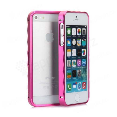 Rámeček / bumper pro Apple iPhone 5 / 5S / SE hliníkový - růžový