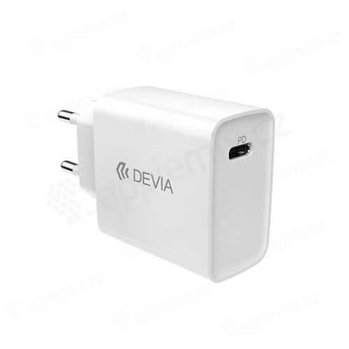 Nabíječka / EU adaptér DEVIA pro Apple iPhone / iPad - USB-C - 20W - bílá