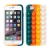 Kryt pro Apple iPhone 6 / 6S / 7 / 8 / SE (2020) / SE (2022) - bubliny "Pop it" - silikonový - zelený / oranžový