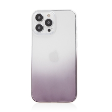 Kryt pro Apple iPhone 13 Pro Max - barevný přechod - gumový - průhledný / šedý