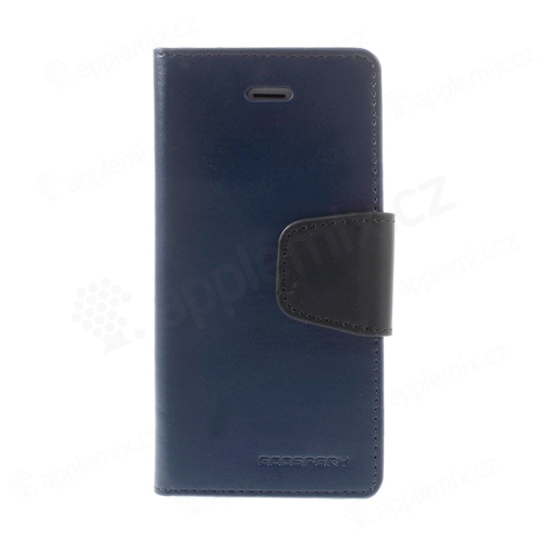 Pouzdro MERCURY Sonata Diary pro Apple iPhone 5 / 5S / SE - stojánek - tmavě modré