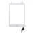 Dotykové sklo (dotyková plocha) s konektorom IC a flex s tlačidlom Home pre Apple iPad mini 3 - biele so strieborným tlačidlom - kvalita A+