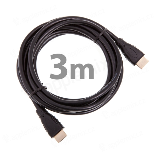 Prepojovací kábel PREMIUMCORD HDMI-HDMI - podpora Ethernetu - čierny - 3 m