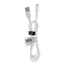 Synchronizační a nabíjecí kabel USB-C - USB - tkanička - 1m - bílý