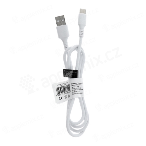Synchronizační a nabíjecí kabel USB-C - USB - tkanička - 1m - bílý