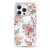 Kryt KINGXBAR Flora pro Apple iPhone 14 Pro - podpora MagSafe - plastový / gumový - květiny - růžový