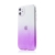 Kryt pro Apple iPhone 11 - barevný přechod - gumový - průhledný / fialový