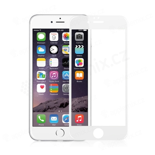 Tvrzené sklo / Tempered Glass AMORUS pro Apple iPhone 6 / 6S  - bílý rámeček - 0,26mm