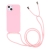 Kryt pre Apple iPhone 13 mini - šnúrka - gumový - ružový