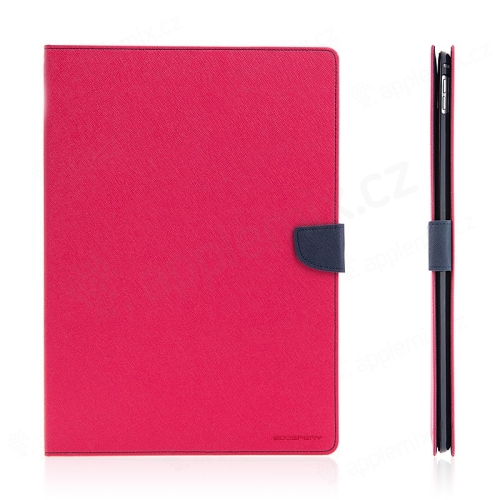 MERCURY Fancy Diary case pre Apple iPad Pro 12,9 - stojan a priestor na dokumenty - ružová / modrá