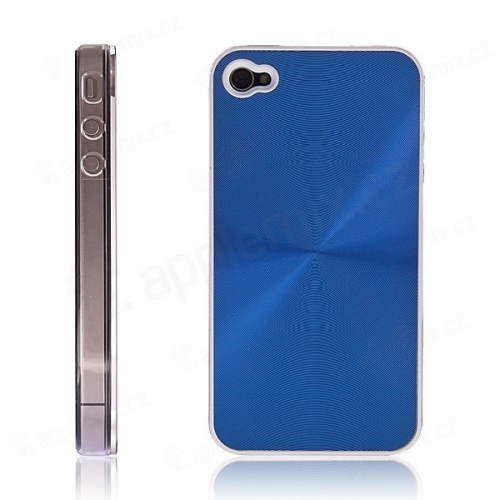 Ochranný kryt / pouzdro pro Apple iPhone 4 hliníkový - modrý