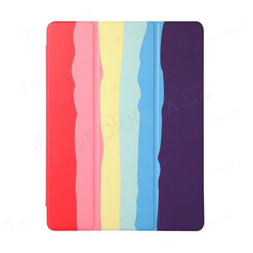 Pouzdro pro Apple iPad 10,2" (2019 - 2021) - gumový - fialový / duhový