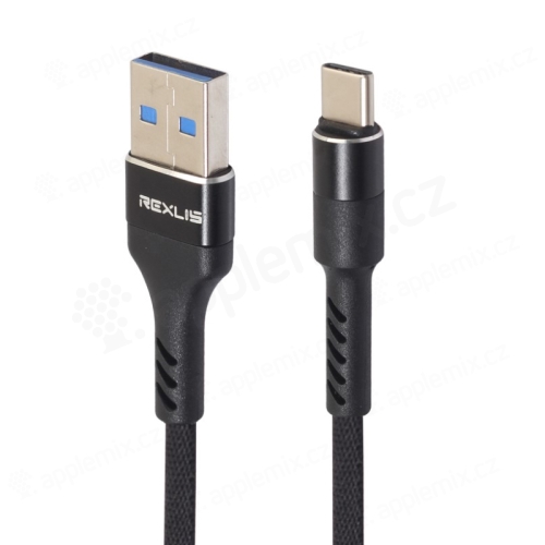 Synchronizační a nabíjecí kabel USB-C - USB 3.0 - tkanička - 1m - černý