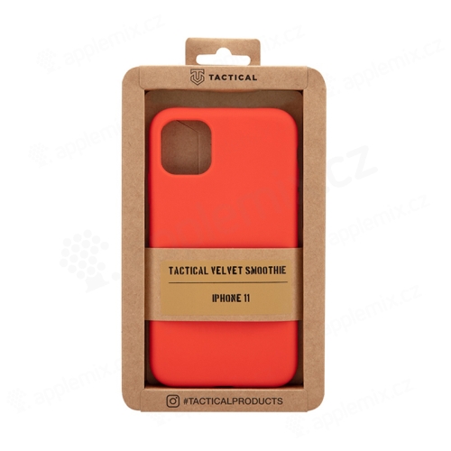 Kryt TACTICAL Velvet Smoothie pro Apple iPhone 11 - příjemný na dotek - silikonový - červený