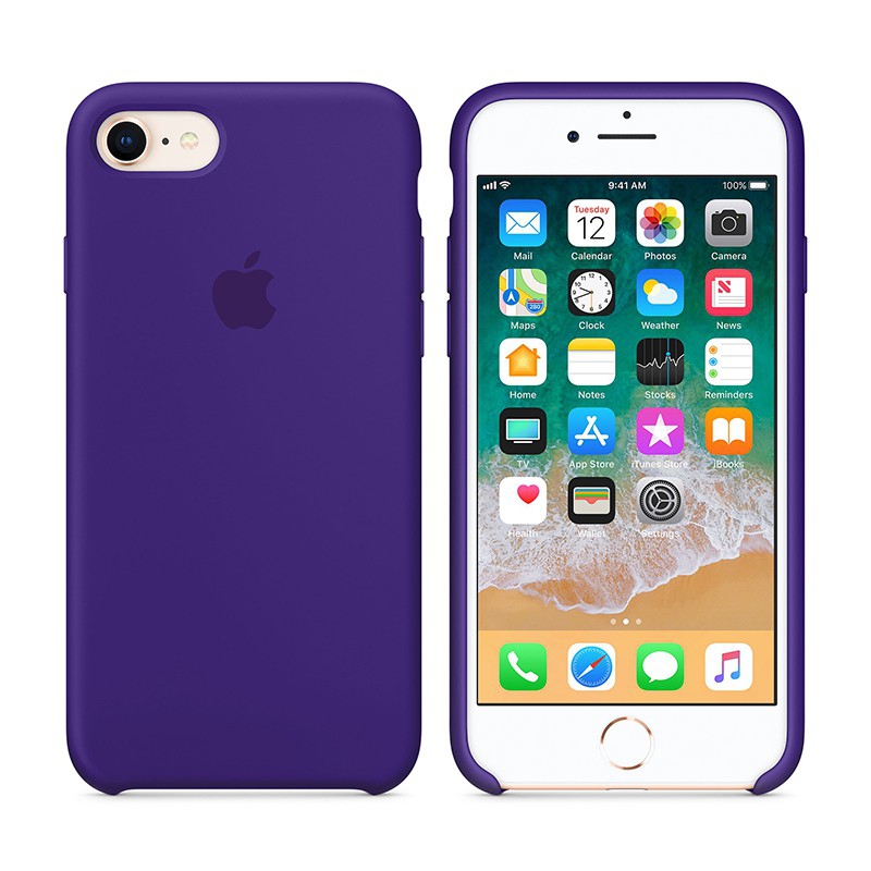 Originální kryt pro Apple iPhone 7 / 8 - silikonový - tmavě fialový