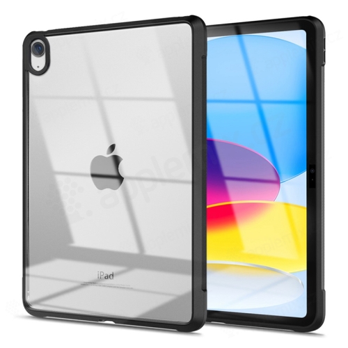 Kryt pre Apple iPad 10 (10,9") - pevný rám - plast / guma - priehľadný / čierny