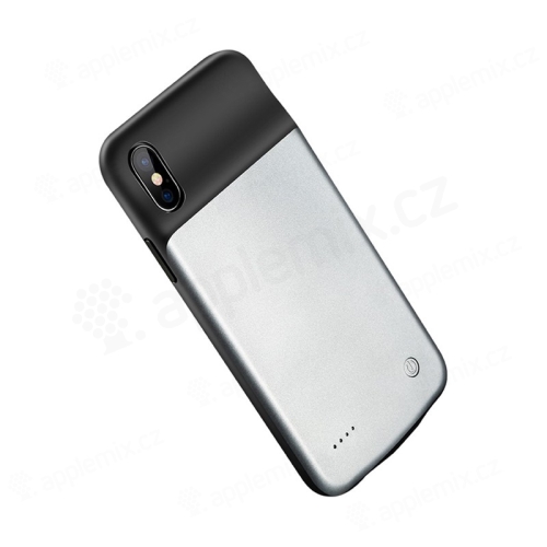 Externí baterie / kryt BENKS pro Apple iPhone X / Xs - 3200 mAh - černá / šedá
