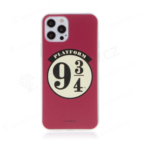 Kryt Harry Potter pre Apple iPhone 12 / 12 Pro - gumový - platforma 9 a 3/4 - červený