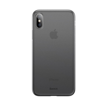 Kryt BASEUS pro Apple iPhone Xs - ultratenký - plastový - průhledný - černý