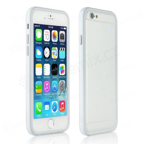 Ochranný plasto-gumový rámeček / bumper pro Apple iPhone 6 - bílo-šedý