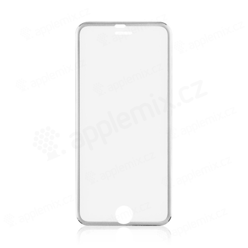 3D tvrzené sklo (Tempered Glass) pro Apple iPhone 6 / 6S - stříbrný rámeček