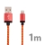 Synchronizační a nabíjecí kabel Lightning pro Apple iPhone / iPad / iPod - opletený červený - 1m
