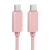 Kabel USB-C ROCK synchronizační a nabíjecí - růžový - 1m