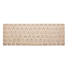Kryt klávesnice ENKAY pro Apple MacBook 12 / Pro 13 (2016) bez Touch Baru - silikonový - zlatý - EU verze