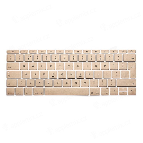 ENKAY kryt klávesnice pre Apple MacBook 12 / Pro 13 (2016) bez Touch Baru - silikónový - zlatý - EU verzia