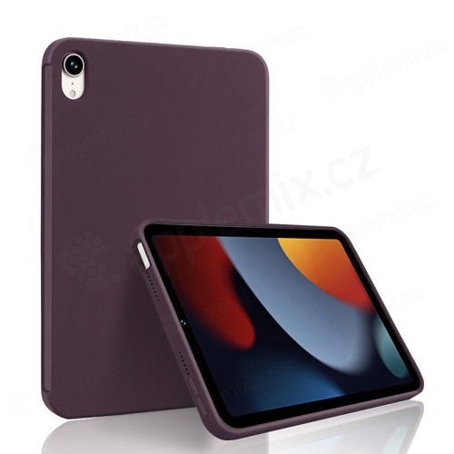 Kryt pre Apple iPad mini 6 - príjemný na dotyk - silikónový - baklažánovo fialový