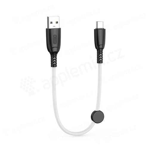 Synchronizačný a nabíjací kábel XO - USB-A / USB-C - 25 cm - biely
