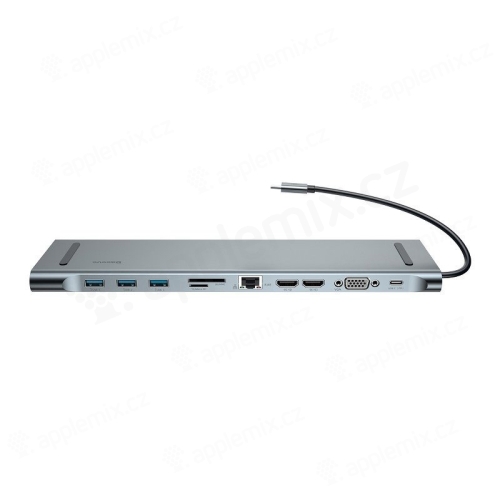 Dokovacia stanica / replikátor portov BASEUS pre Apple MacBook s konektorom USB-C na 2x HDMI, 3x USB-A, ethernet a VGA