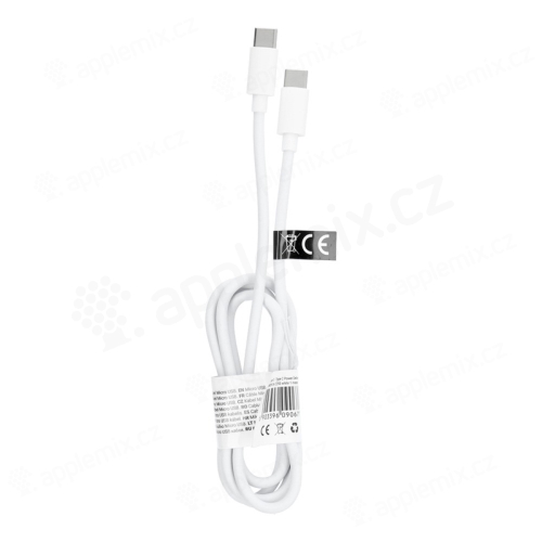 Synchronizačný a nabíjací kábel USB-C / USB-C - 60 W - 1 m - biely