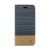 Pouzdro pro Apple iPhone Xs Max - látkové / umělá kůže - stojánek + prostor pro platební kartu - hnědé / modré