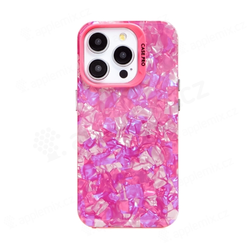 Kryt pro Apple iPhone 15 Pro - plastový / gumový - perleťový - tmavě růžový