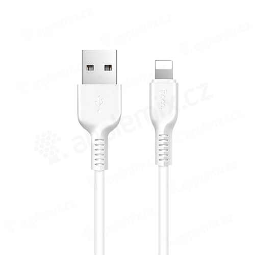 Synchronizačný a nabíjací kábel HOCO - konektor Lightning pre Apple iPhone / iPad / iPod - biely - 3 m