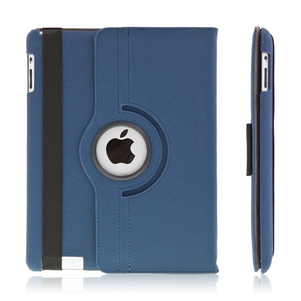 360° otočný ochranný kryt a držák pro Apple iPad 2. / 3. / 4.gen. - tmavě modrý