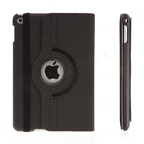 Puzdro/kryt pre Apple iPad mini 4 - 360° otočný držiak a priehradka na dokumenty - čierne