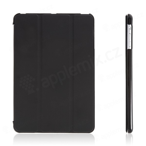 Plastové pouzdro + Smart Cover pro Apple iPad mini / mini 2 / mini 3 - funkce chytrého uspání a probuzení - černé