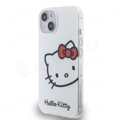 Kryt HELLO KITTY pre Apple iPhone 13 - Hlava Hello Kitty - plast/guma - biely
