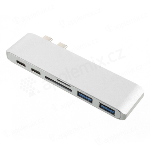 Dokovací stanice / port replikátor pro Apple MacBook Pro - 2x USB-C na 2x USB-C + 2x USB-A + SD