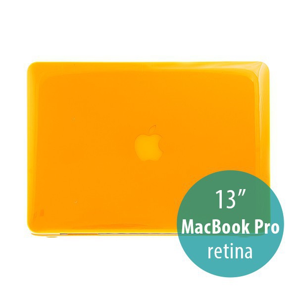 Tenký ochranný plastový obal pro Apple MacBook Pro 13 Retina (model A1425, A1502) - lesklý - oranžový