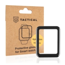 Tvrzené sklo TACTICAL 5D pro Apple Watch 38mm Series 1 / 2 / 3 - 3D okraj - černé / čiré