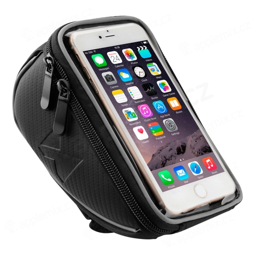 Športové puzdro / taška na bicykel WOZINSKY WBB4BK pre Apple iPhone - na predstavec - čierna