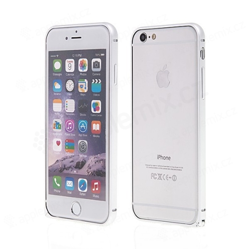 Tenký hliníkový rámeček / bumper LOVE MEI pro Apple iPhone 6 - stříbrný
